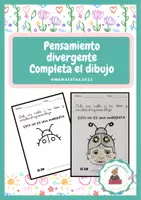 Vista previa - Hojas de trabajo - Pensamiento divergente. Completa el dibujo - Portada
