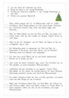 Vorschau - Arbeitsblätter - Weihnachtsgeschichte ordnen, lesen & schreiben - Seite 1