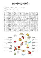 Vorschau - Arbeitsblätter - Suchsel Christmas words1 - Deckblatt