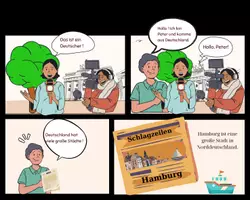 Vorschau - Bildkarten - Comic Magazin Nr.1 die Journalistin (Video / pdf-Datei) A1 - Seite 3