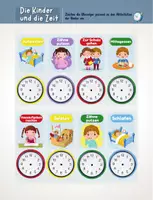Vorschau - Arbeitsblätter - Die Uhrzeit lernen für Kinder Spielerisches Lernpaket - Seite 1