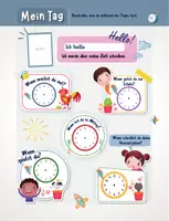 Vorschau - Arbeitsblätter - Die Uhrzeit lernen für Kinder Spielerisches Lernpaket - Seite 2