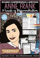 Vorschau - Unterrichtsreihen - Englisch Klasse 5 – Anne Frank 3-fach differenzierte Reading Comprehension & Simple Past Übungen (A1–B1) - Deckblatt