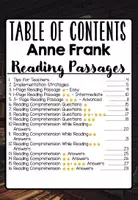 Vorschau - Unterrichtsreihen - Englisch Klasse 5 – Anne Frank 3-fach differenzierte Reading Comprehension & Simple Past Übungen (A1–B1) - Seite 1