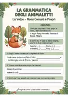 anteprima - Esercizi - LA GRAMMATICA DEGLI ANIMALETTI – Classe quarta primaria - Pagina di copertina