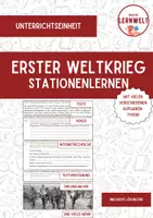 Vorschau - Unterrichtsreihen - Unterrichtseinheit/ Stationenlernen "1. Weltkrieg": Arbeitsdossier mit Lösungen - Deckblatt