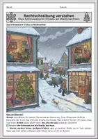 Vorschau - Arbeitsblätter - Rechtschreibung Nomen | Weihnachten Schneesturm-Chaos - Seite 1