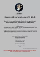 Vorschau - Unterrichtsreihen - Klausur: Gedichtvergleich Eichendorff - Tekinay - Deckblatt