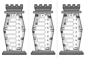 Vorschau - Arbeitsblätter - Turmrechnen - große Türme (multiplizieren & dividieren) - Seite 2