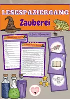 Vorschau - Arbeitsblätter - Lesespaziergang - Zauberei (Klasse 1-2) - Deckblatt