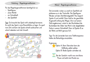 Vorschau - Arbeitsblätter - Materialpaket Buchstabenspiel Regenbogenwettrennen - Teil 1 - Seite 2