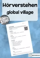 Vorschau - Arbeitsblätter - Hörverstehen: Global Village // Oberstufe Englisch - Deckblatt