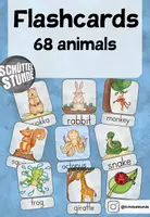 Vorschau - Bildkarten - Flashcards - "animals" - Deckblatt