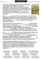 Vorschau - Arbeitsblätter - Hieronymus Bosch – Lückentext | Kunst | Grundlagen & Fachbegriffe - Seite 1