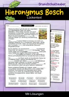 Vorschau - Arbeitsblätter - Hieronymus Bosch – Lückentext | Kunst | Grundlagen & Fachbegriffe - Deckblatt