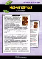 Vorschau - Arbeitsblätter - Historismus – Lückentext | Kunst | Grundlagen & Fachbegriffe - Deckblatt