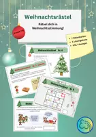 Vorschau - Arbeitsblätter - Weihnachtsrätsel - Knobeln, Rätseln & Rechnen - Klasse 7/8 - Deckblatt