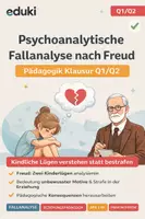Vorschau - Test - Psychoanalytische Fallanalyse nach Freud | Pädagogik Klausur Q1/Q2 - Deckblatt