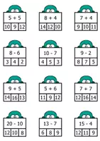 Vorschau - Mal- und Bastelvorlagen - Spielerische Mathe-Aufgaben bis 20 inkl. Lösungen - Seite 3