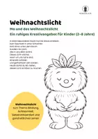 Vorschau - Arbeitsblätter - Mo und das Weihnachtslicht; ruhiges Kreativangebot (Advent) - Deckblatt