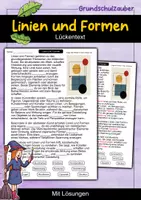 Vorschau - Arbeitsblätter - Linien und Formen | Lückentext Gestaltungsmittel | Kunstgeschichte | Kunst - Deckblatt