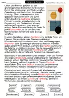 Vorschau - Arbeitsblätter - Linien und Formen | Lückentext Gestaltungsmittel | Kunstgeschichte | Kunst - Seite 2