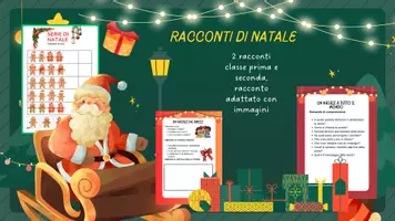 anteprima - Esercizi - Natale racconti classe prima seconda sostegno - Pagina di copertina