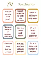Vorschau - Stundenentwürfe - B1- Neujahr Dialogkarten SPRECHEN - Deckblatt