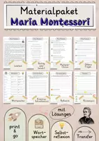 Vorschau - Arbeitsblätter - Maria Montessori Lesetext mit Fragen + Lösungen Leseverstehen Wortspeicher didaktische Reserve Lesen Leseverständnis - Deckblatt