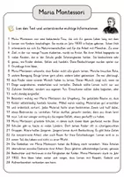 Vorschau - Arbeitsblätter - Maria Montessori Lesetext mit Fragen + Lösungen Leseverstehen Wortspeicher didaktische Reserve Lesen Leseverständnis - Seite 3