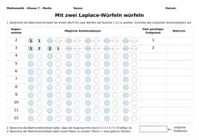Vorschau - Unterrichtsreihen - Zufallsexperimente, Laplace-Wahrscheinlichkeiten und Boxplots (Stochastik) - Seite 3