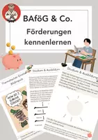 Vorschau - Unterrichtsreihen - BAföG & Co. Förderung kennenlernen mit Vor- und Nachteilen - Deckblatt