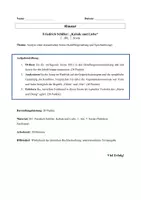 Vorschau - Arbeitsblätter - Klausur Kabale und Liebe (Schiller): Akt I,7 (Vater-Sohn-Konflikt) – Analyse mit detailliertem EWH - Seite 1