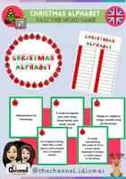 Aperçu - Jeux - CHRISTMAS ALPHABET – PASS THE WORD GAME (Colour) - Page de couverture