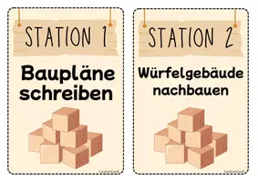 Vorschau - Arbeitsblätter - Würfelgebäude Stationsarbeit - Seite 2