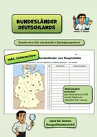 Vorschau - Arbeitsblätter - Bundesländer + Hauptstädte Deutschlands (inkl. Interactive) - Deckblatt