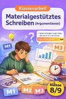 Vorschau - Test - Klassenarbeit: Materialgestütztes Schreiben – „Schule ohne Noten?“ inkl. EWH - Deckblatt