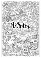 Vorschau - Arbeitsblätter - Ausmalbilder Winter - Malvorlagen - Fensterbilder - Seite 1