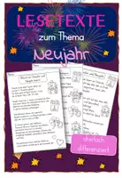 Vorschau - Arbeitsblätter - Lesetexte zum Thema: Neujahr - Deckblatt