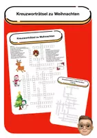 Vorschau - Arbeitsblätter - Kreuzwortsätsel zu Weihnachten - Deckblatt