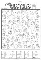 Vorschau - Arbeitsblätter - Clothes I Spy... - Count, Read & Colour (Suchbilder) - Seite 1