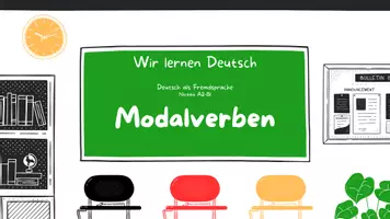 Vorschau - Bildkarten - Modalverben Einfach erklärt Video und pdf-Datei A2 - Seite 1