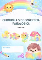 Vista previa - Hojas de trabajo - Conciencia fonológica: Cuadernillo de intervención para lectoescritura inicial. - Portada