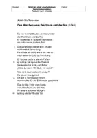 Vorschau - Arbeitsblätter - Politische Lyrik Vormärz_Arbeit mit unvollständiger Gedichtinterpretation - Deckblatt