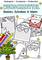 Vorschau - Mal- und Bastelvorlagen - Wunschzettel Vorlagen zum Basteln, Schreiben und Ausmalen - Deckblatt