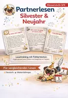 Vorschau - Arbeitsblätter - Partnerlesen - Neujahr und Silvester (vergleichendes Lesen) - Deckblatt