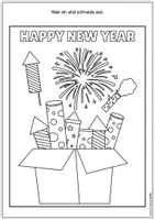 Vorschau - Mal- und Bastelvorlagen - 🎆 Silvester-Aktivitätenbuch für Kinder – 41 Seiten voller Spiel, Spaß & Lernen - Seite 1