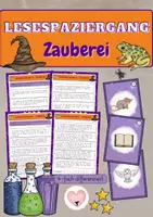 Vorschau - Arbeitsblätter - Lesespaziergang - Zauberei (Klasse 3-4) - Deckblatt