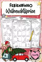 Vorschau - Arbeitsblätter - Bingo - Weihnachtsferien (drei Spielpläne) - Deckblatt