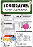 Vorschau - Arbeitsblätter - Logikrätsel Winter Weihnachten 7-8 Deutsch - Deckblatt